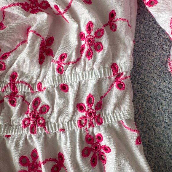 ASOS White and Pink Eyelet Top - Picture 5 of 5